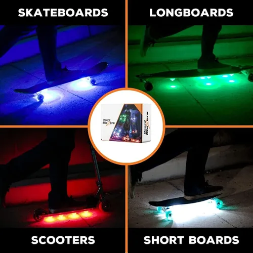 Miniatura 3 de Board Blazers Luces LED para Skateboard con Efecto Underglow - Regalo Ideal para Skateboard - Luz LED Perfecta para Longboard o Luz para Scooter