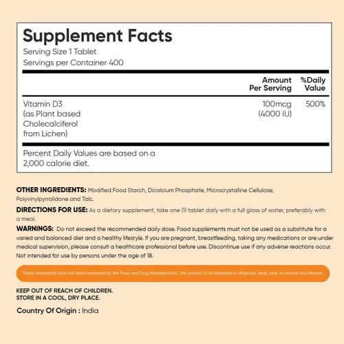 Miniatura 4 de WeightWorld Vitamina D3 4000 UI (100 mcg) para fortaleza ósea, salud muscular y apoyo inmunológico Suministro de 400 días Vitamina D3 vegana