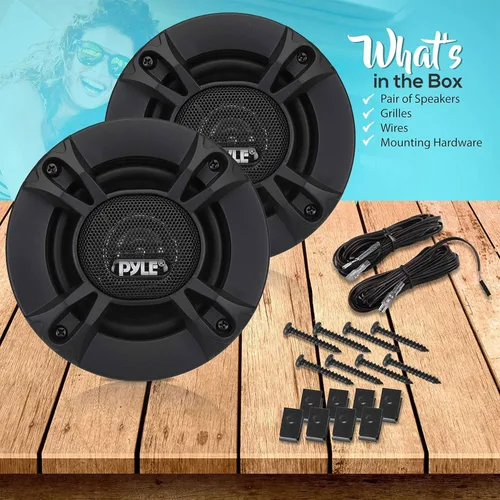 Miniatura 3 de Pyle Altavoces estéreo universales de 2 vías para automóvil, 240 W, 4 pulgadas, audio coaxial profesional potente, altavoz universal de repuesto