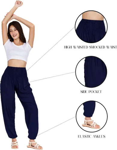 Miniatura 3 de LOFBAZ - Pantalones Harem de Yoga para Mujer S-4XL, Hippie Boho, Pijamas de Playa, Estampados Plus