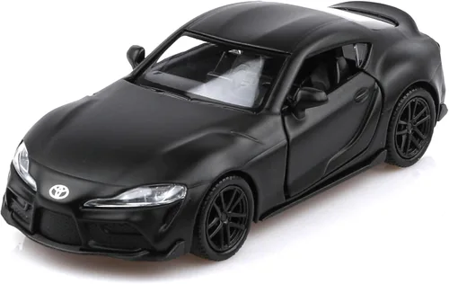 TOKAXI Modelos de autos Toyota Supra a escala 1/36 2020, auto de juguete Toyota con tracción trasera, regalos de autos para niños y niñas (negro)