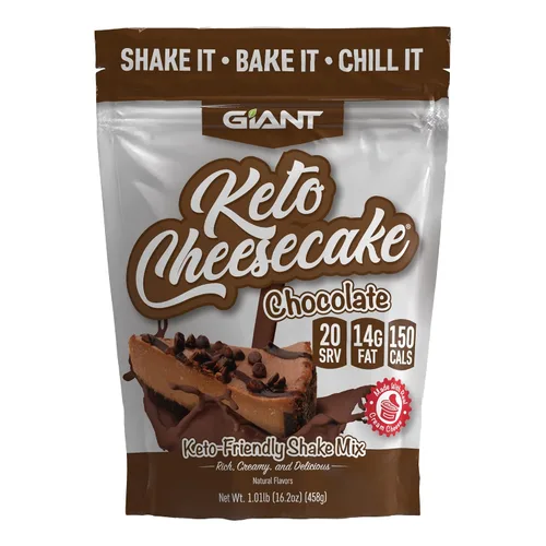 Giant Sports - Mezcla de batido de queso Keto - Deliciosa mezcla de polvo de dieta cetogénica baja en carbohidratos, sin gluten, funciona muy bien