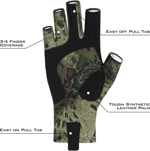 Miniatura 3 de KastKing Sol Armis - Guantes de protección solar UPF50+, guantes de pesca, protección UV, protección solar para exteriores, kayak, remar M