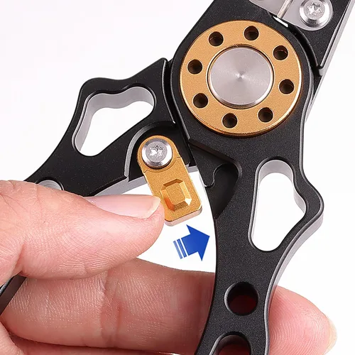 Miniatura 5 de Alicates de pesca (con cerradura), plantilla de labios de pescado, alicates de pesca, herramientas de pesca multifuncionales de aluminio portátiles