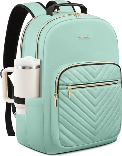 Miniatura 11 de LOVEVOOK - Mochila para laptop de 15.6 pulgadas para mujer, linda mochila de viaje con asa superior, mochila profesional para computadora, mochila
