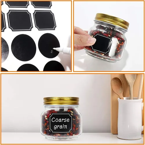 Miniatura 5 de STARSIDE Paquete de 24 tarros de cristal de 8 onzas con tapas de boca regular, 250 ml, recipientes perfectos para mermelada, miel, caramelos