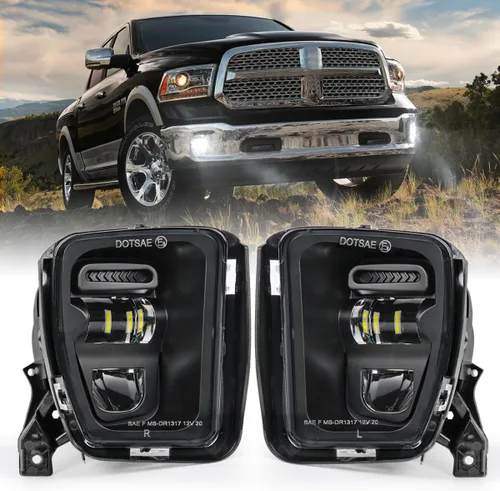 Miniatura 14 de BICYACO Conjunto de luces antiniebla LED con soportes de montaje compatibles con Dodge Ram 1500 2013-2018, Ram 1500 Classic Pickup 2019, lámparas