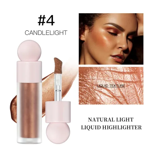 Miniatura 2 de Resaltador líquido de brillo natural para cara y cuerpo, luz hidratante impermeable para brillo de larga duración, resaltador de contorno, fácil
