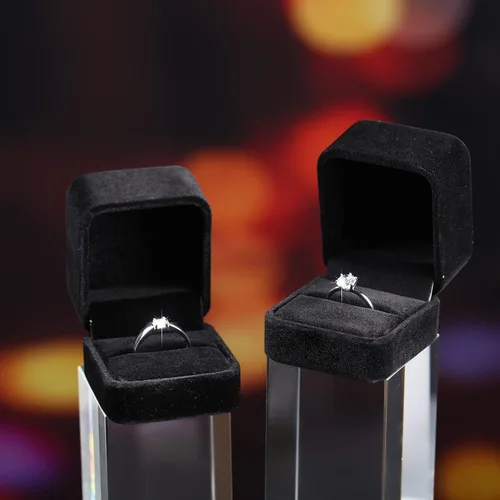 Miniatura 7 de Maitys 48 cajas de terciopelo para anillos a granel para exhibición de joyas, caja de anillo de compromiso de boda, caja de joyería, cajas