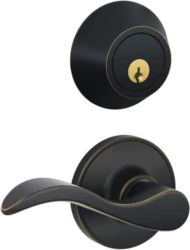 Miniatura 3 de JC60 V SEV 619 - Cerrojo de seguridad de un solo cilindro y palanca de entrada con llave con moldura estándar, níquel satinado, JC60 V SEV 619
