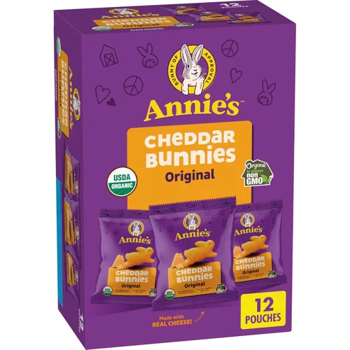 Miniatura 37 de Annie's Galletas orgánicas originales de Cheddar Squares horneadas, hechas con queso real, 11.25 onzas