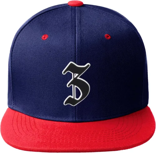 Miniatura 348 de Daxton Gorra clásica con visera de billete plano con letras del alfabeto inglés antiguo de la A a la Z