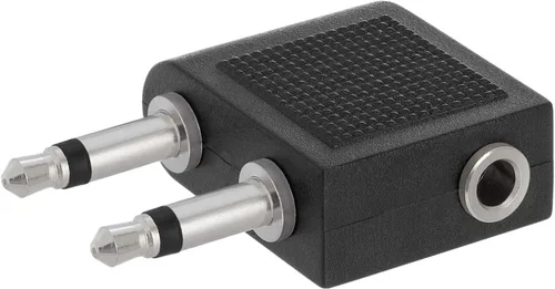 Miniatura 7 de Cmple - [Paquete de 10] Adaptador de audio para avión dual de 0.138 in macho a 0.138 in hembra, adaptador de audio estéreo para auriculares de vuelo