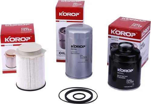 Juego de filtro de combustible, separador de agua y filtro de aceite Compatible con Dodge Ram 6.7L Cummins Diesel 2013-2018 2500 3500 4500 5500