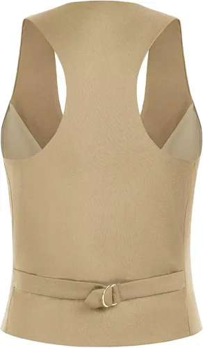 Miniatura 121 de GRACE KARIN - Chaleco corto para mujer con espalda cruzada, chaleco estilo académico y retrofuturista