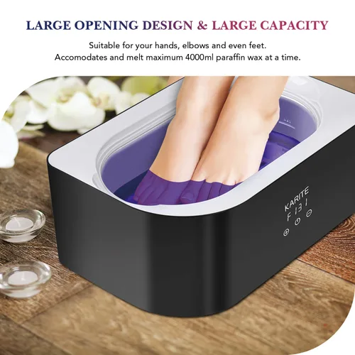 Miniatura 7 de Máquina de cera de parafina para manos y pies - Karite Baño de cera de parafina 4000ml (135.3 fl oz) Calentador de cera de parafina Kit hidratante