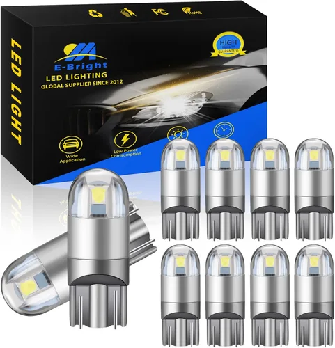 Miniatura 7 de YM E-Bright T10 194 - Luces LED para interior de automóvil, 168 W5W, 3030 chips 2825, bombilla LED, cúpula, mapa, puerta de maletero, luz de azul