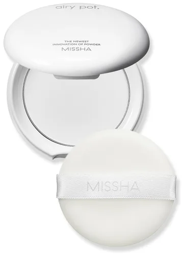 MISSHA Polvo translúcido prensado Airy Pot Pact 0.18 oz I Make Up Finishing Setting Powder para un acabado mate natural