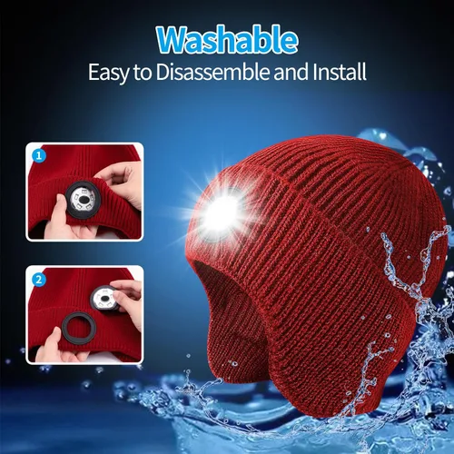 Miniatura 69 de Gorro Bluetooth con auriculares ligeros e inalámbricos, micrófono integrado y altavoces estéreo mejorados con música