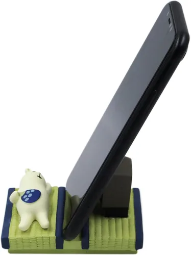 Miniatura 7 de Suillty Soporte de teléfono celular de escritorio de gato lindo de resina para iPhone Xs/Max/XR/X/8/6 Plus (oso)