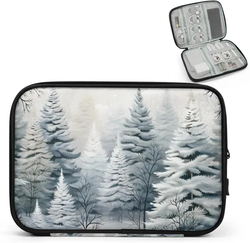 Miniatura 12 de Estuche organizador de viaje de calabaza de arce, bolsa de almacenamiento de cables para cables, cargador, teléfono, disco duro