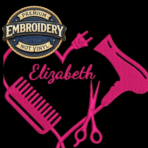 Miniatura 3 de Delantal bordado personalizado para estilista de pelo negro - Salón de belleza - Peluquero - Cosmetología - Hombres y mujeres