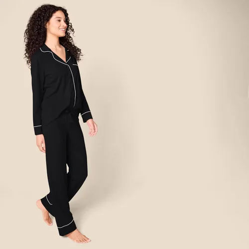 Miniatura 2 de Tienda Essentials - Conjunto de pijama de mujer con camisa de manga larga y pantalón largo de algodón modal