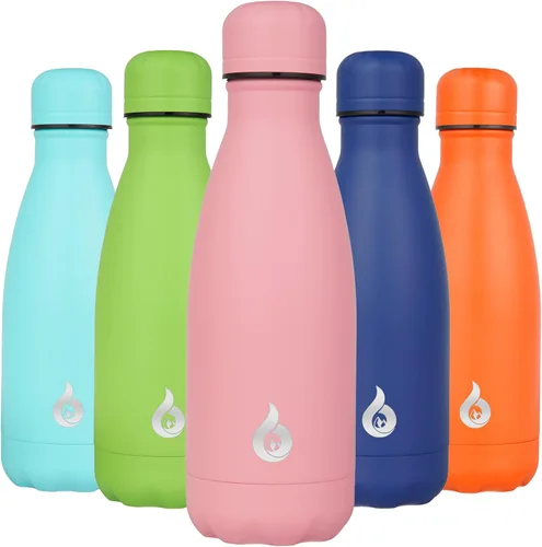 Miniatura 91 de BJPKPK Botella de Agua Aislada 17oz Botellas de Agua de Acero Inoxidable Apta para Lavavajillas Metal Térmica Mantiene Frío y Caliente, Gris Niebla