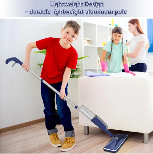 Miniatura 6 de Trapeadores en aerosol para limpieza de suelos de madera dura: mopas húmedas MEXERRIS con 4 almohadillas reutilizables para mopa Swiffer Powermop