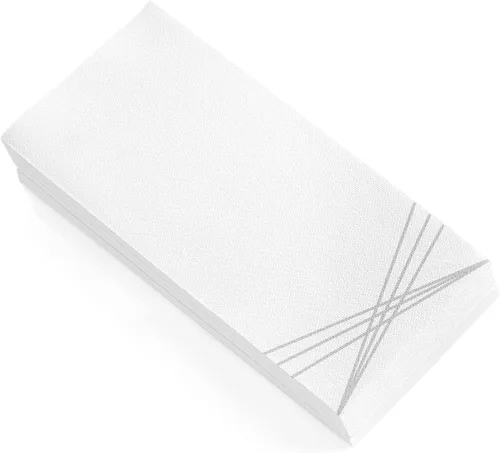 Miniatura 5 de Paquete de 100 toallas de mano de papel para invitados con sensación de lino, toallas de papel desechables súper absorbentes para baño, fiesta