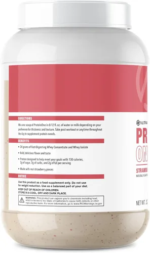Miniatura 2 de NutraOne ProteinOne Whey Protein Promueve la recuperación y desarrolla músculo con un batido de proteínas en polvo para hombres y mujeres