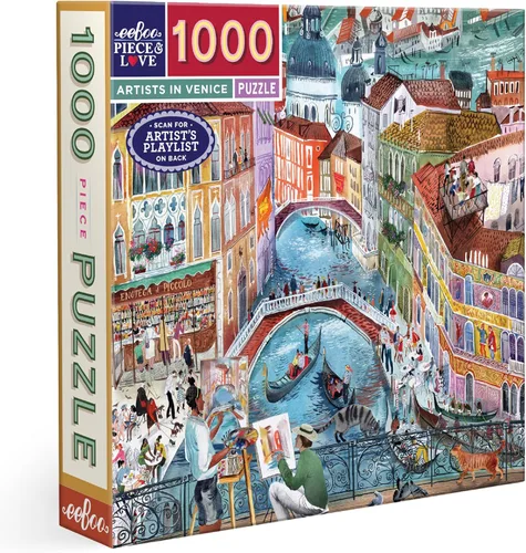 Miniatura 6 de eeBoo Berlin Life - Rompecabezas de 1000 piezas para adultos, cuadrado de 23 x 23 pulgadas, fabricado con tablero reciclado y tinta a base