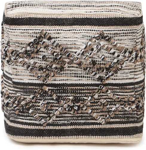 Miniatura 5 de REDEARTH · Puf otomano acolchado con relleno, textura de almacenamiento, cubo de granos, puf, reposapiés para sala de estar, dormitorio, guardería