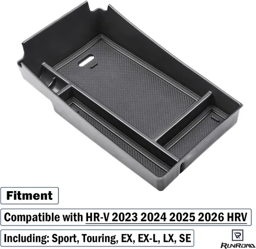 Miniatura 2 de RUNROAD Bandeja organizadora de consola central compatible con Honda HR-V 2023 2024 2025 2026 Accesorios HRV 2023, 2024, 2025 2026, organizador