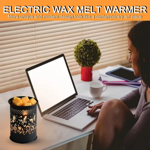 Miniatura 7 de kobodon Calentador de cera de metal, calentador de cera derretida, quemador de cera para velas, calentador de cera eléctrica para derretir velas