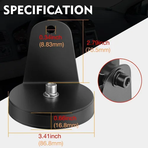 Miniatura 3 de Abrazadera de tubo, 2 piezas potente soporte magnético de montaje en base soporte de ventosa para barra de luz LED, soporte magnético para techo