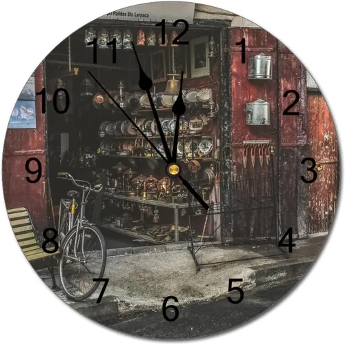 Miniatura 11 de Reloj de pared silencioso sin tictac de PVC, montañas del Tirol del Sur, Italia, senderismo, C, funciona con pilas, 10 pulgadas (9.8 in), reloj