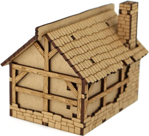 Miniatura 5 de TowerRex Edificio de terreno DND para casa pequeña, accesorios DND para Calabozos y Dragones, Pathfinder, Warhammer, mapa de batalla de mesa, kit