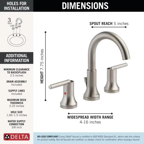 Miniatura 4 de Delta Faucet Trinsic, 3559-SSMPU-DST Inoxidable