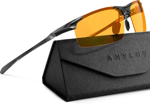 Miniatura 9 de ANYLUV Gafas de luz azul para hombre: gafas de bloqueo de luz azul de fibra de carbono ligeras anti para protección ocular