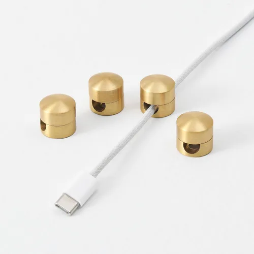 Miniatura 11 de BRIGHTTIA Clips para cables, gestión de cables de latón de alta calidad para el hogar, la oficina y el automóvil, organizador multiusos para cables
