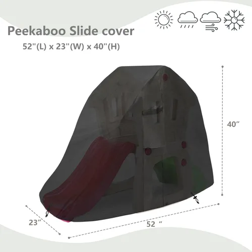 Miniatura 2 de Funda deslizante para niños pequeños, apta para esconderse y buscar escalador, impermeable, a prueba de polvo, anti-UV, para exteriores, solo funda