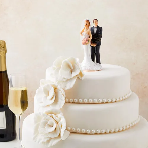 Miniatura 3 de Juvale Divertida decoración para tartas de boda, decoración de figura de novia atada para novio y pareja