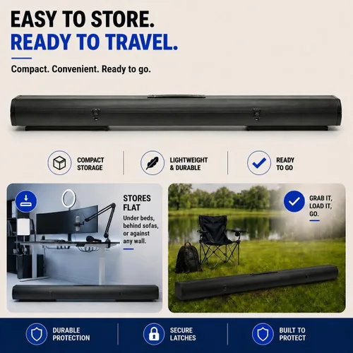 Miniatura 8 de Fondo de pantalla azul de 62 pulgadas – Fondo Chromakey plegable y portátil para streaming, videollamadas, fotografía, zoom y juegos – resistente a