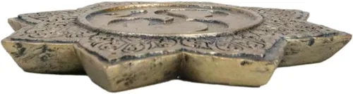 Miniatura 4 de Ebros Gift Fengshui Zen Buddha Om Symbol Mandala Lotus Padma Flor Incienso Stick Holder Plato Quemador Medallón Figurilla Hogar Fragancia Accesorio