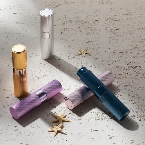 Miniatura 2 de LISAPACK Botella atomizadora de perfume de 0.3 fl oz, 1 pulverizador de colonia de viaje recargable, mini dispensador de perfume portátil vacío Rosa