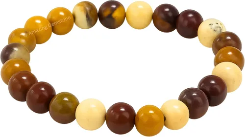 Miniatura 675 de Amazing Gemstone Pulsera de cristal para mujeres y hombres, pulsera de cristal curativo de protección, pulsera elástica con cuentas de piedras