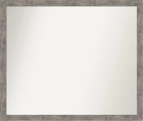 Miniatura 123 de Amanti Art Silver Bathroom Mirror for Over Sink, 24x49 Custom Made Marred Pewter Rectangle Vanity Mirror, Oversize Casual Wood Frame, Hangs Estaño