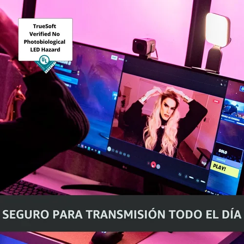 Miniatura 5 de Logitech para Creadores Litra Glow Luz LED Premium para Transmisión en Vivo con TrueSoft, montaje ajustable, iluminación de video para grabar
