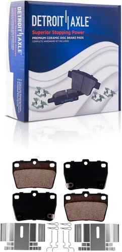 Miniatura 13 de Detroit Axle - Pastillas de freno traseras para Honda Odyssey 2011-2017 Pilot 2007-2013 MDX 2010-2013 ZDX 2010-2013 Pastillas de freno de cerámica
